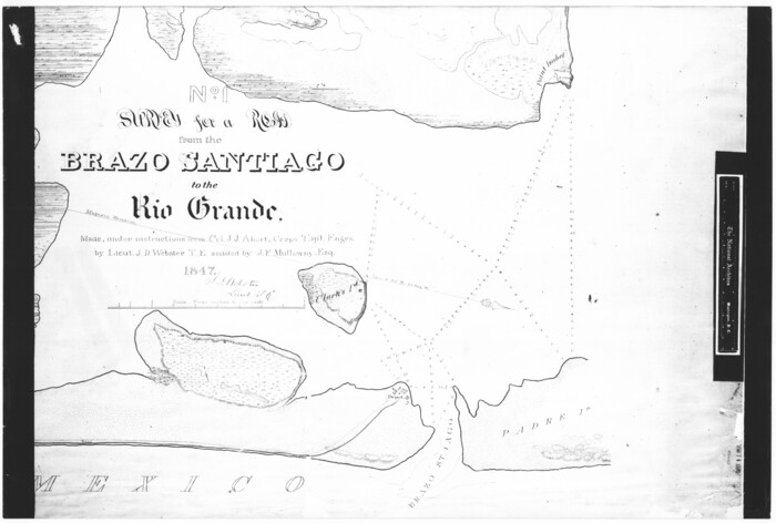 72878, No. 1 - Survey for a road from the Brazo Santiago to the Rio Grande, General Map Collection