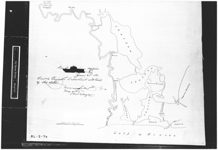 72887, Tracing "A" [showing Rio Grande and settlements along river], General Map Collection