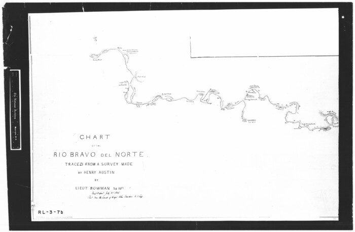 72889, Chart of the Rio Bravo del Norte traced from a survey made by Henry Austin by Lieut. Bowman, 3d. Infy., General Map Collection