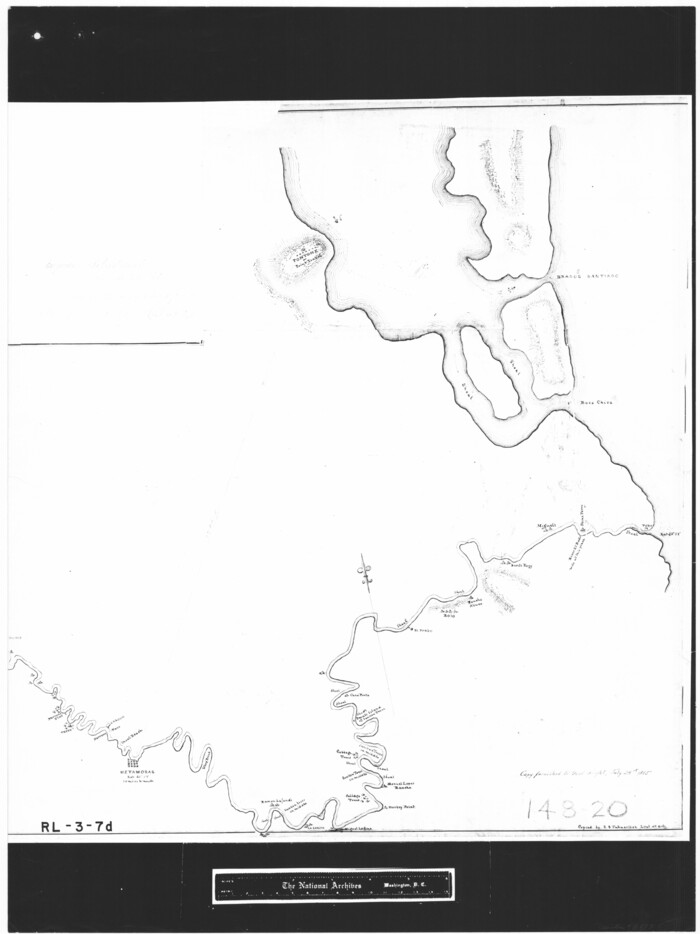 72895, [Sketch showing the Rio Grande with towns and features annotated], General Map Collection