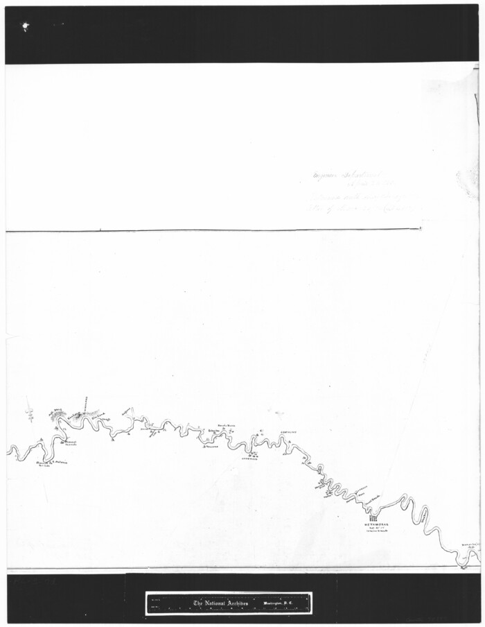 72897, [Sketch showing the Rio Grande with towns and features annotated], General Map Collection