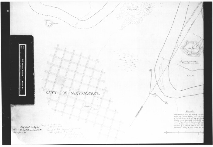 72910, Military Reconnaissance [showing forts along Rio Grande near Matamoros], General Map Collection