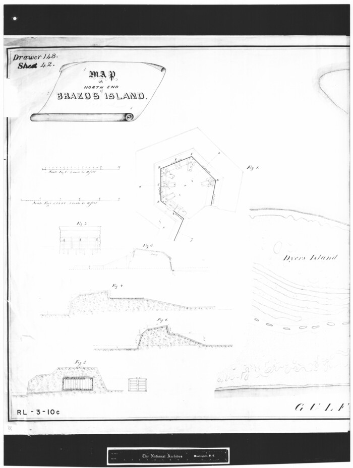 72918, Map of north end of Brazos Island, General Map Collection