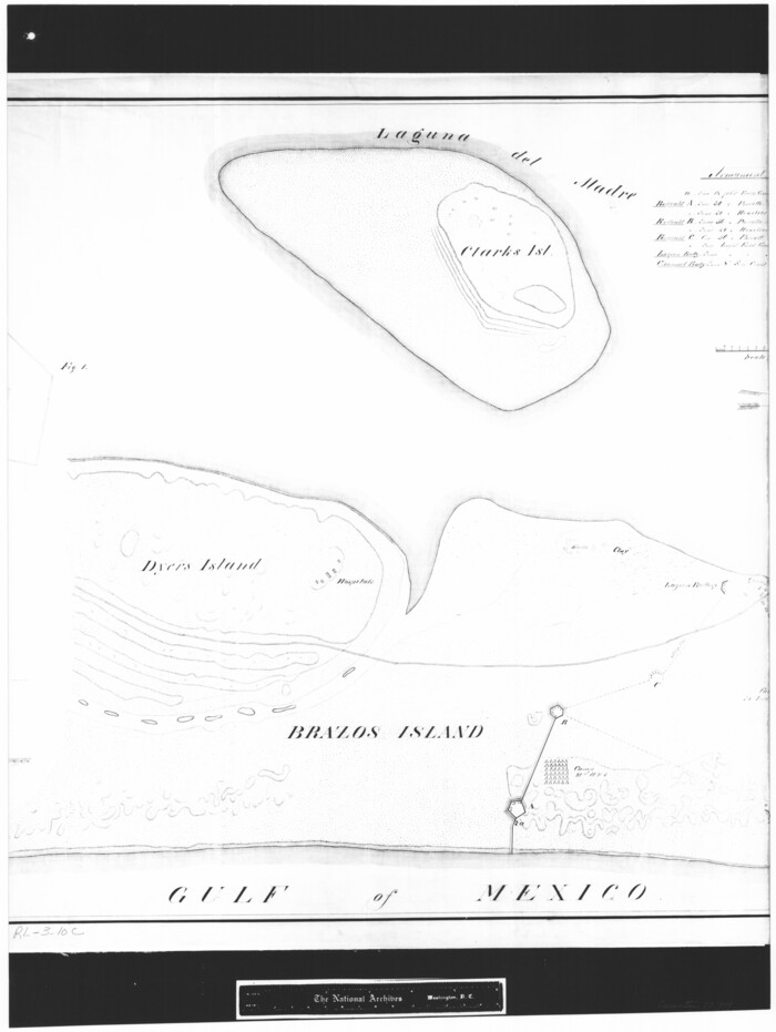 72919, Map of north end of Brazos Island, General Map Collection