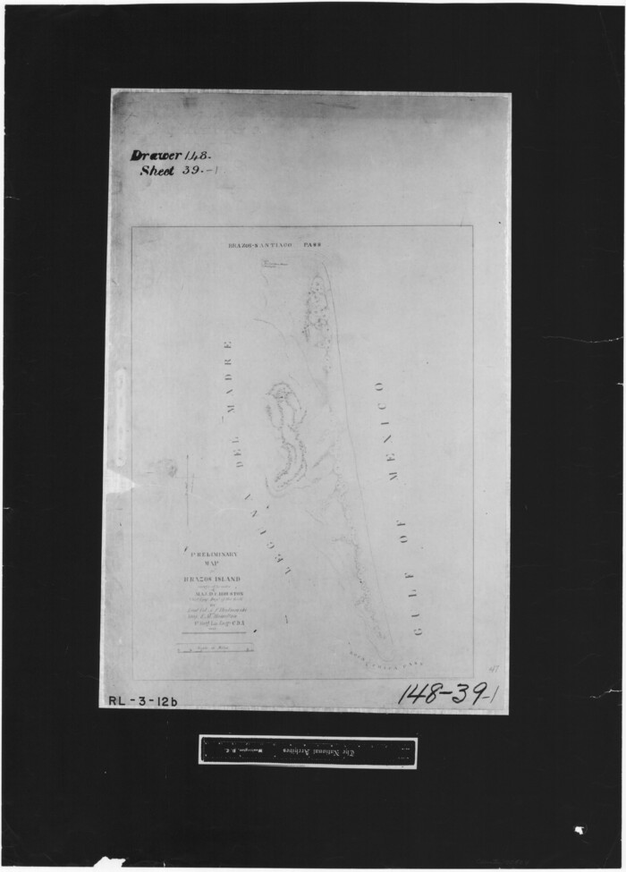 72924, Preliminary map of Brazos Island, General Map Collection