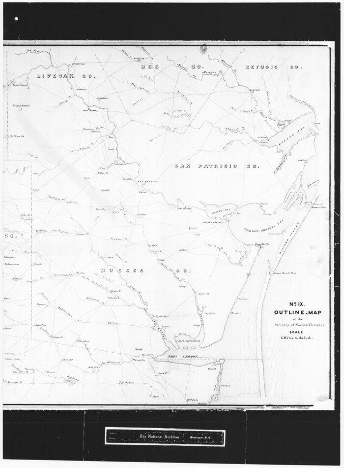 72967, No. IX - Outline map of the vicinity of Corpus Christi, General Map Collection