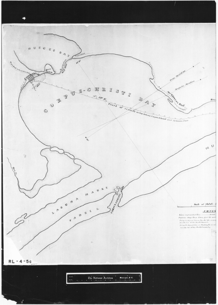 72968, Sketch of a reconnaissance of Aransas and Corpus Christi Bays, General Map Collection