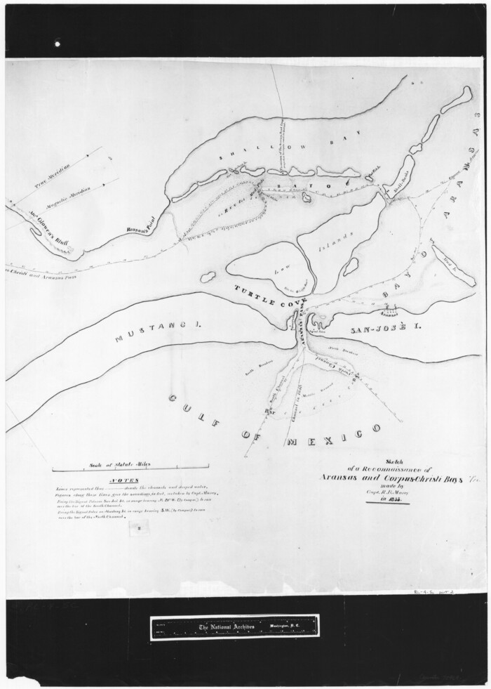 72969, Sketch of a reconnaissance of Aransas and Corpus Christi Bays, General Map Collection