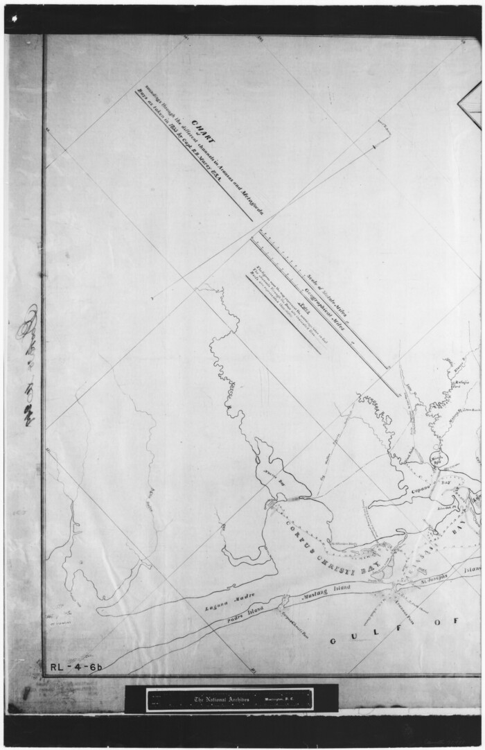 72977, Chart of soundings through the different channels in Aransas and Matagorda Bays as taken in 1855 by Capt. R. B. Marey, U. S. A.  [Inset: Harbour of Lamar and Live-Oak Pt.], General Map Collection