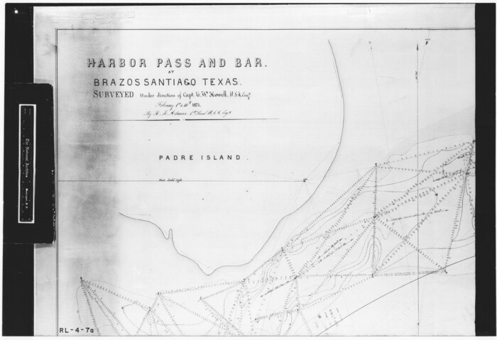 72982, Harbor Pass and Bar at Brazos Santiago, Texas, General Map Collection
