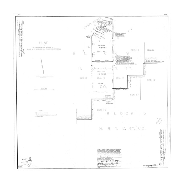 7299, Pecos County Rolled Sketch 179, General Map Collection