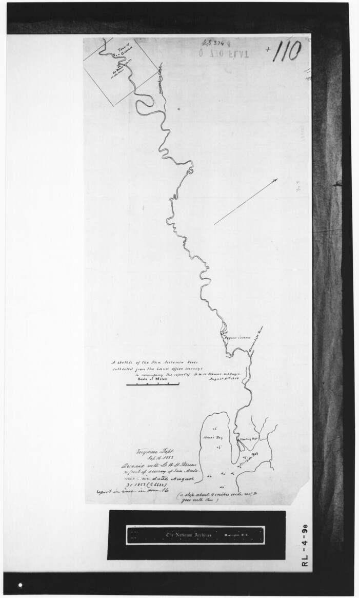 73010, A sketch of the San Antonio River collected from the Land Office surveys, General Map Collection