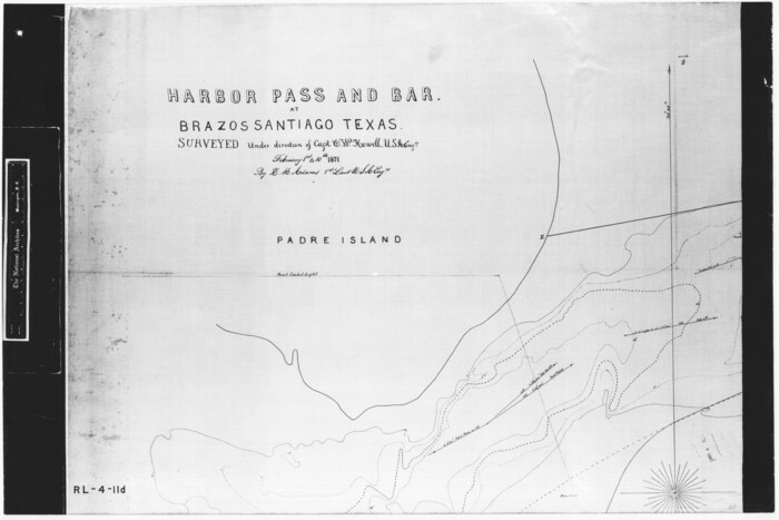73036, Harbor Pass and Bar at Brazos Santiago, Texas, General Map Collection