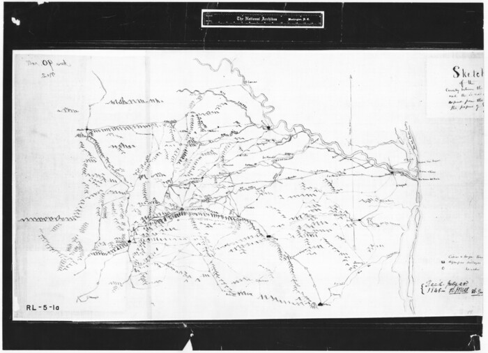 73048, Sketch of the country between the Rio Bravo del Norte and the Luna Madre as high as Monterey copied from the map found among the papers of Genl. Arista, General Map Collection