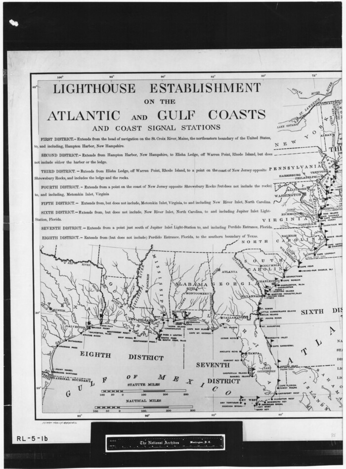 73050, Lighthouse establishment on the Atlantic and Gulf Coasts and coast signal stations, General Map Collection
