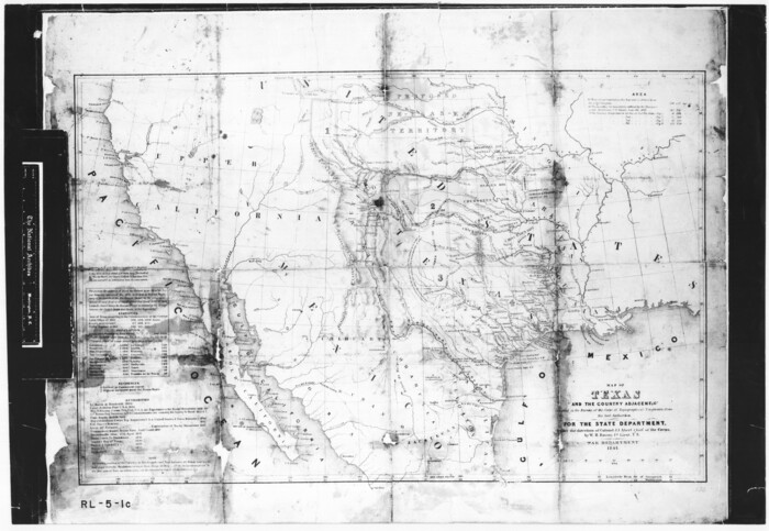 73052, Map of Texas and the country adjacent, General Map Collection