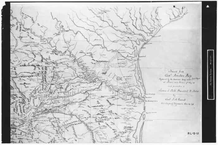 73059, Traced from Genl. Arista's map captured by the American Army under Genl. Taylor at Resaca de la Palma 9th May '46 and presented to James K. Polk, President U. States, General Map Collection