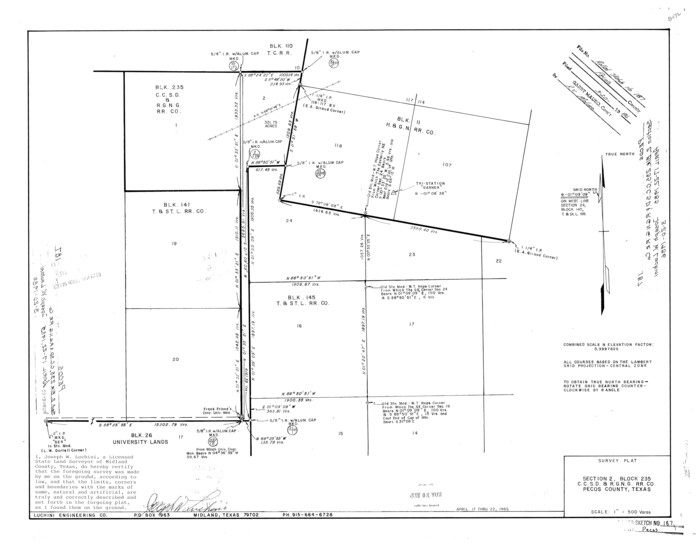 7306, Pecos County Rolled Sketch 187, General Map Collection