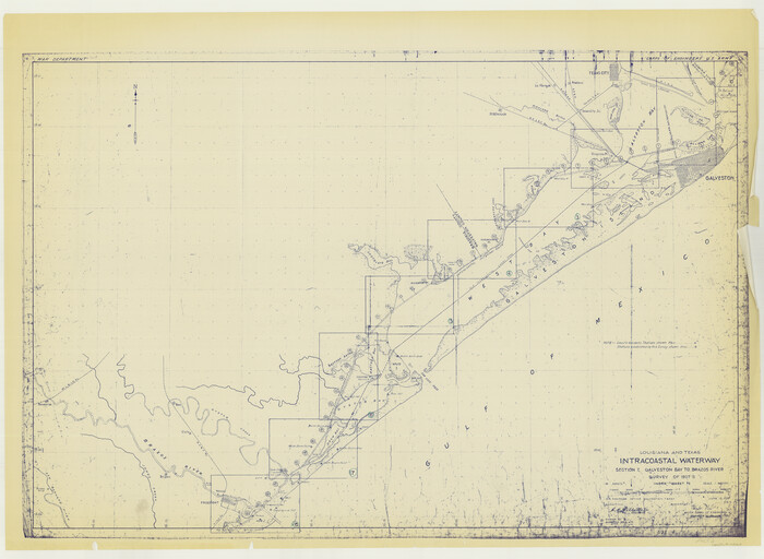 73063, Louisiana and Texas Intracoastal Waterway, Section 7, Galveston Bay to Brazos River and Section 8, Brazos River to Matagorda Bay, General Map Collection