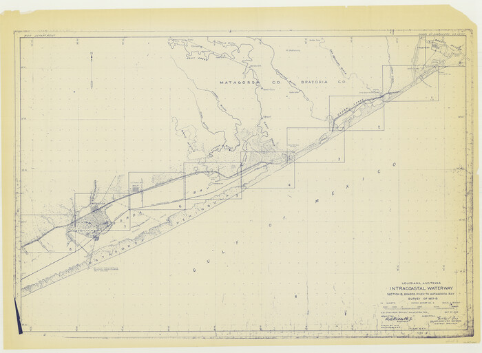 73065, Louisiana and Texas Intracoastal Waterway, Section 7, Galveston Bay to Brazos River and Section 8, Brazos River to Matagorda Bay, General Map Collection