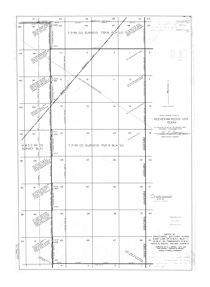 7309, Pecos County Rolled Sketch DK4, General Map Collection