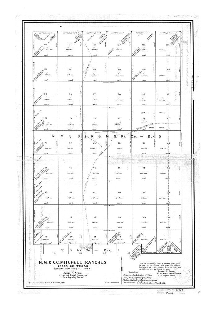 7310, Pecos County Rolled Sketch DK5, General Map Collection