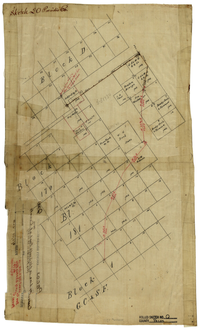 7311, Pecos County Rolled Sketch Q, General Map Collection