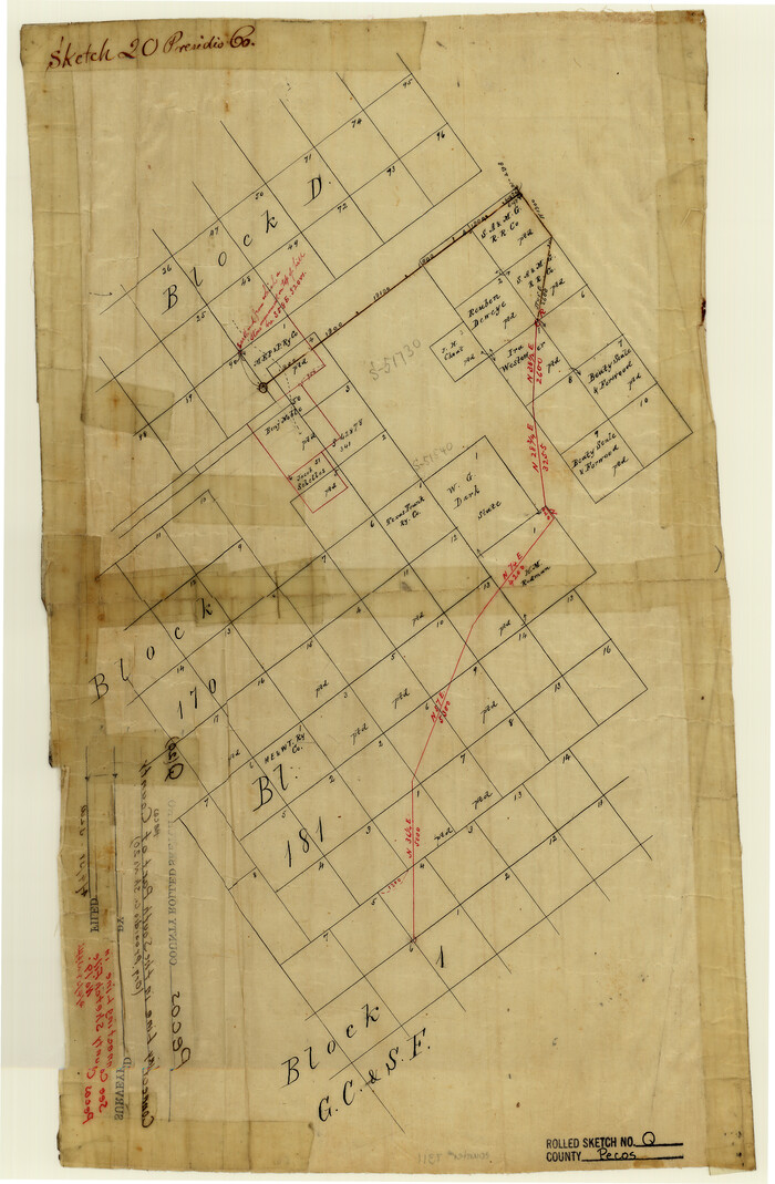 7311, Pecos County Rolled Sketch Q, General Map Collection