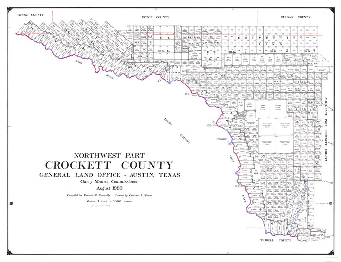 73121, Northwest Part Crockett County, General Map Collection