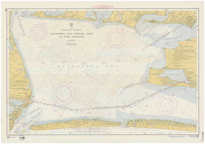 73368, Texas Intracoastal Waterway - Matagorda Bay, Cedar Lakes to Oyster Lake, General Map Collection
