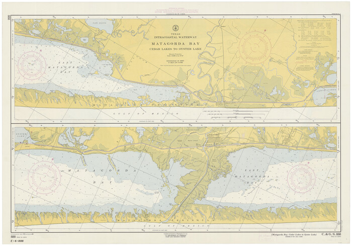 73369, Texas Intracoastal Waterway - Matagorda Bay, Cedar Lakes to Oyster Lake, General Map Collection
