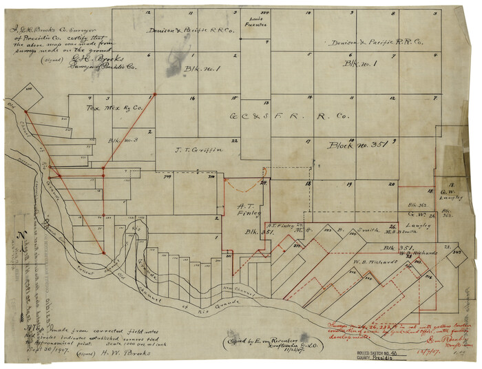7337, Presidio County Rolled Sketch 40, General Map Collection
