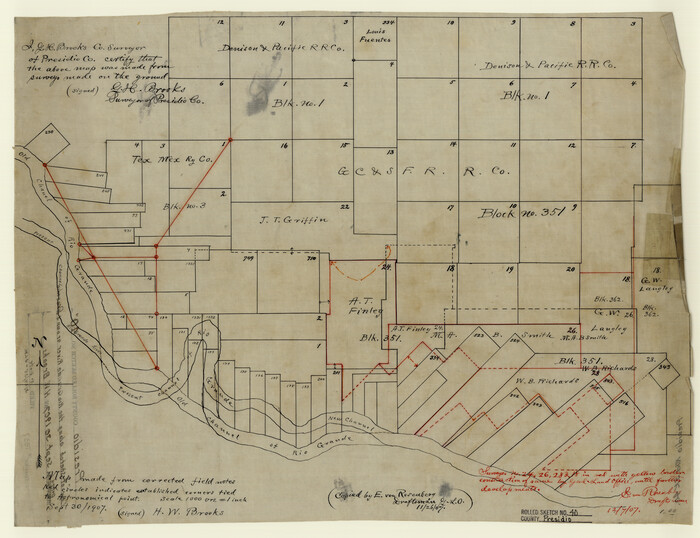 7337, Presidio County Rolled Sketch 40, General Map Collection