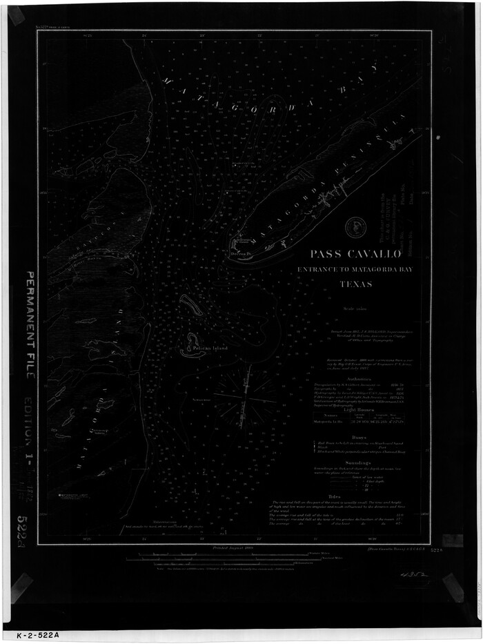 73375, Pass Cavallo, Entrance to Matagorda Bay, Texas, General Map Collection
