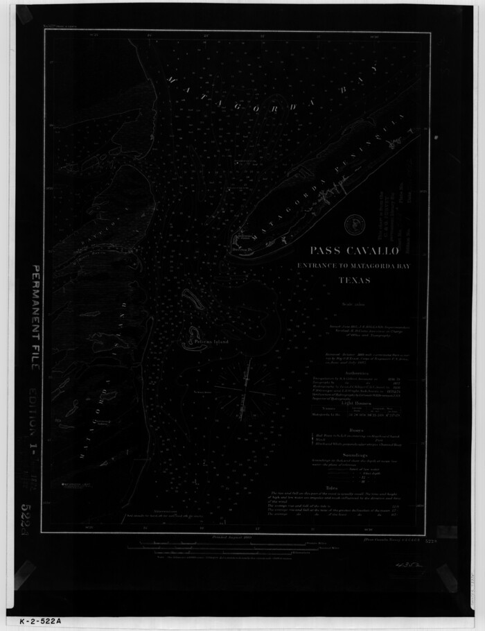 73375, Pass Cavallo, Entrance to Matagorda Bay, Texas, General Map Collection