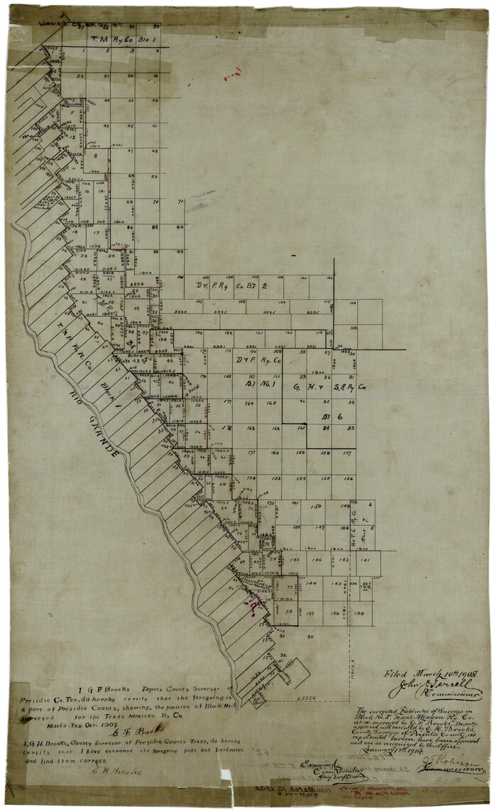 7339, Presidio County Rolled Sketch 42, General Map Collection
