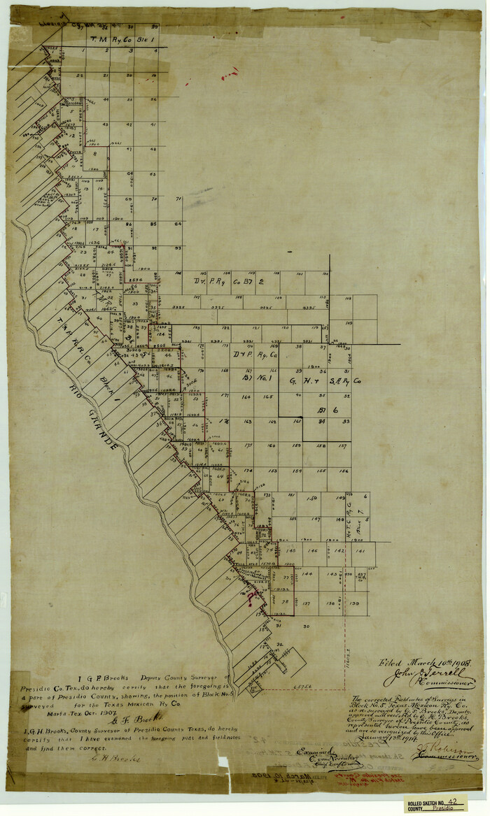 7339, Presidio County Rolled Sketch 42, General Map Collection