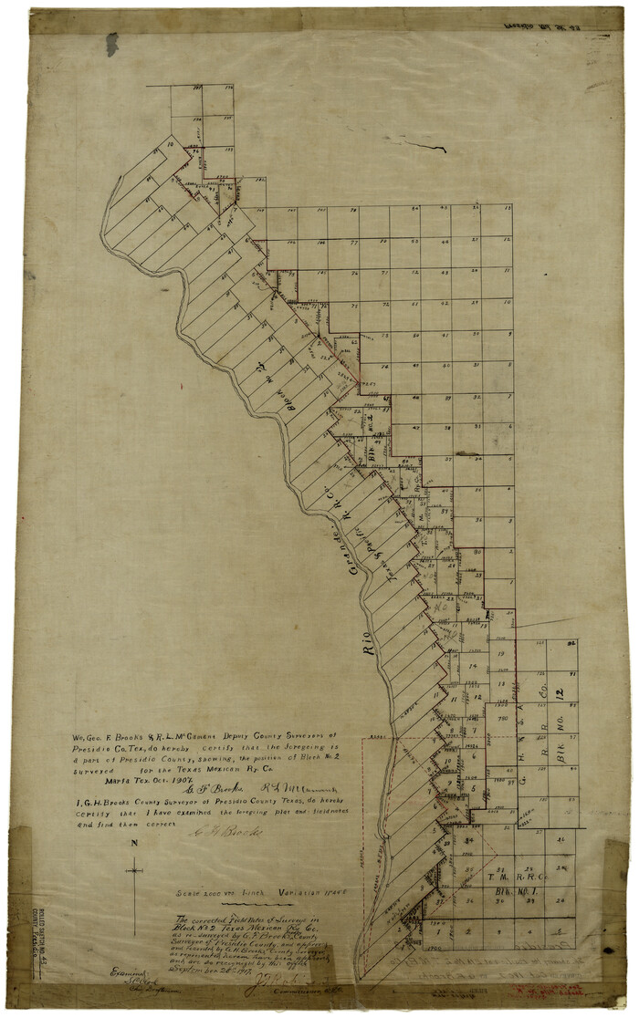7340, Presidio County Rolled Sketch 43, General Map Collection
