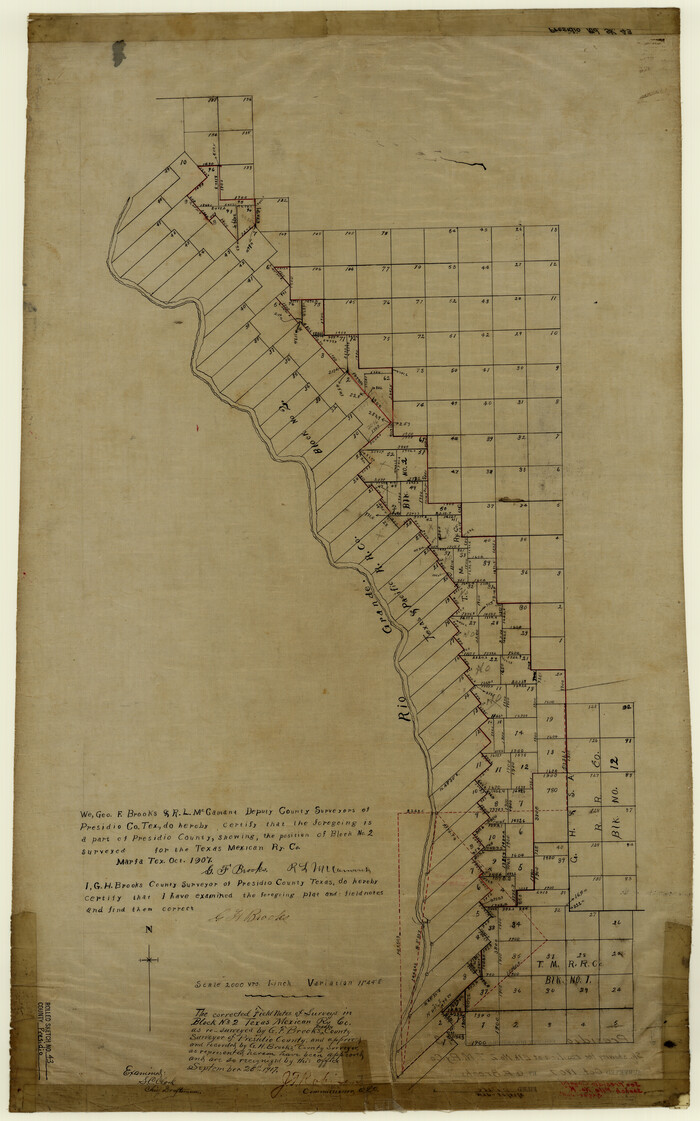 7340, Presidio County Rolled Sketch 43, General Map Collection