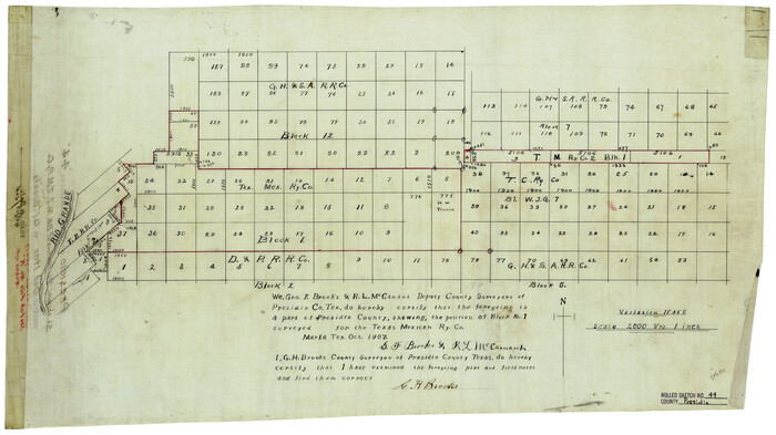 7341, Presidio County Rolled Sketch 44, General Map Collection