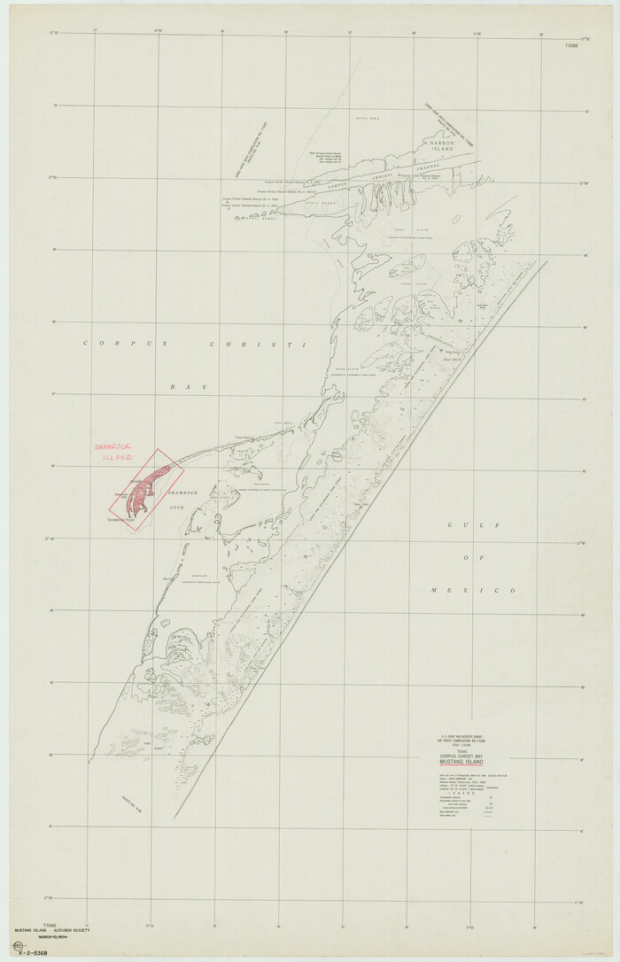 73460, Texas, Corpus Christi Bay, Mustang Island, General Map Collection