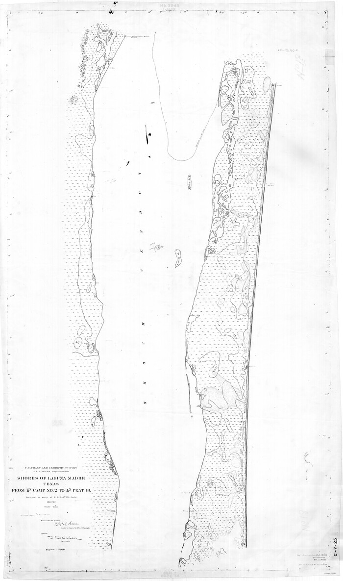 73482, Shores of Laguna Madre, Texas from Triangulation Station Camp No. 2 to Triangulation Station Peat ID, General Map Collection
