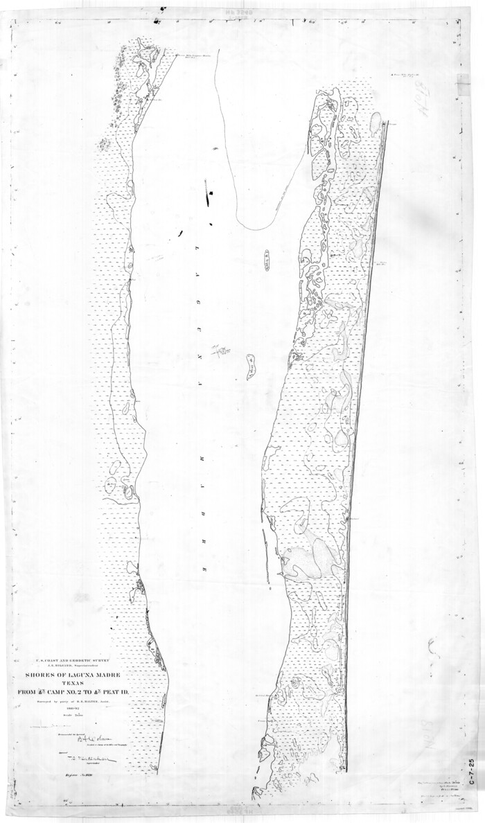73482, Shores of Laguna Madre, Texas from Triangulation Station Camp No. 2 to Triangulation Station Peat ID, General Map Collection