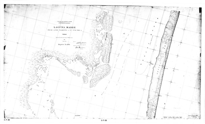 73495, Laguna Madre from Lone Palmetto Triangulation Station to Gum Pen Triangulation Station, General Map Collection
