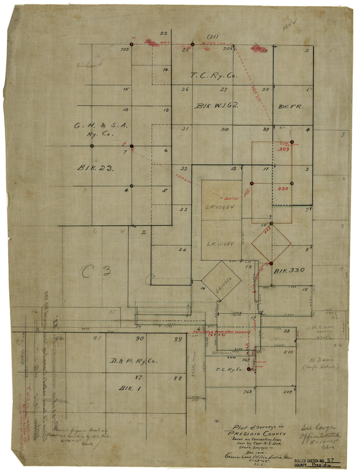 7350, Presidio County Rolled Sketch 57, General Map Collection