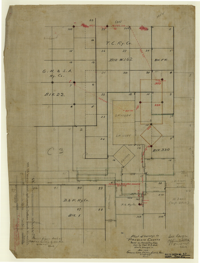 7350, Presidio County Rolled Sketch 57, General Map Collection