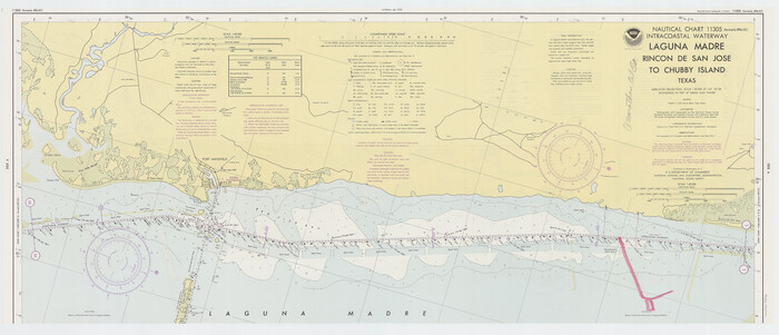 73516, Intracoastal Waterway - Laguna Madre - Rincon de San Jose to Chubby Island, Texas, General Map Collection