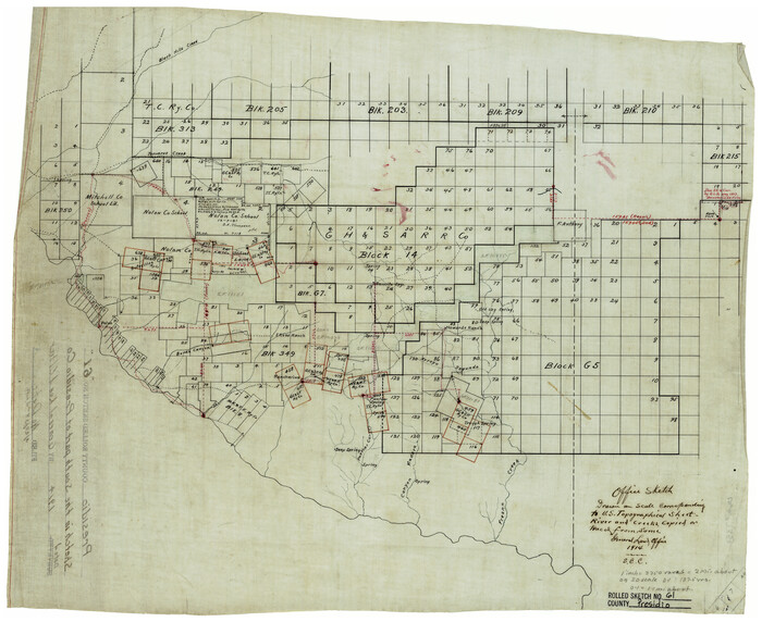 7353, Presidio County Rolled Sketch 61, General Map Collection
