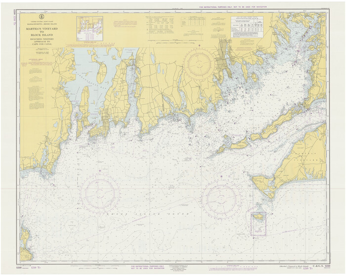 73554, Martha's Vineyard to Block Island Including Western Approach to Cape Cod Canal, General Map Collection