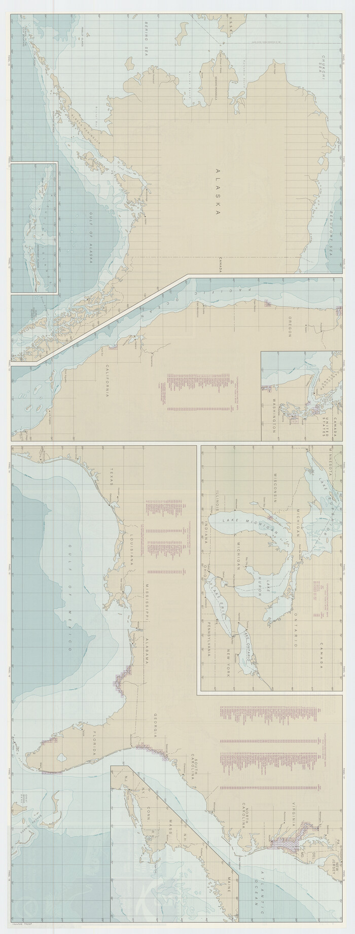 73557, United States Bathymetric and Fishing Maps including Topographic/Bathymetric Maps, General Map Collection